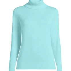 Feinstrick-Rollkragenpullover aus Baumwolle für Damen