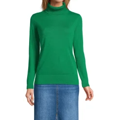 Feinstrick-Rollkragenpullover aus Baumwolle für Damen