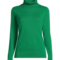 Feinstrick-Rollkragenpullover aus Baumwolle für Damen