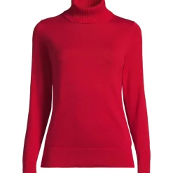 Feinstrick-Rollkragenpullover aus Baumwolle für Damen