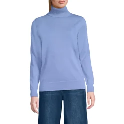 Feinstrick-Rollkragenpullover aus Baumwolle für Damen