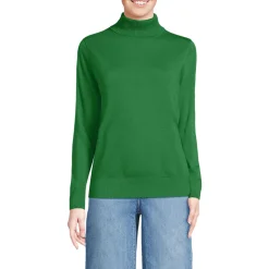 Feinstrick-Rollkragenpullover aus Baumwolle für Damen