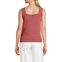 Feinstrick-Top mit Ajourdetails für Damen