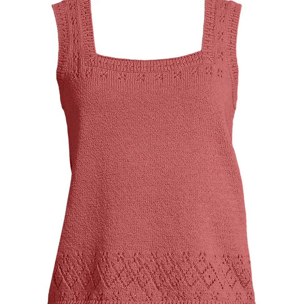 Feinstrick-Top mit Ajourdetails für Damen