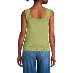 Feinstrick-Top mit Ajourdetails für Damen
