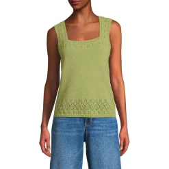 Feinstrick-Top mit Ajourdetails für Damen