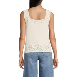 Feinstrick-Top mit Ajourdetails für Damen