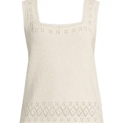 Feinstrick-Top mit Ajourdetails für Damen
