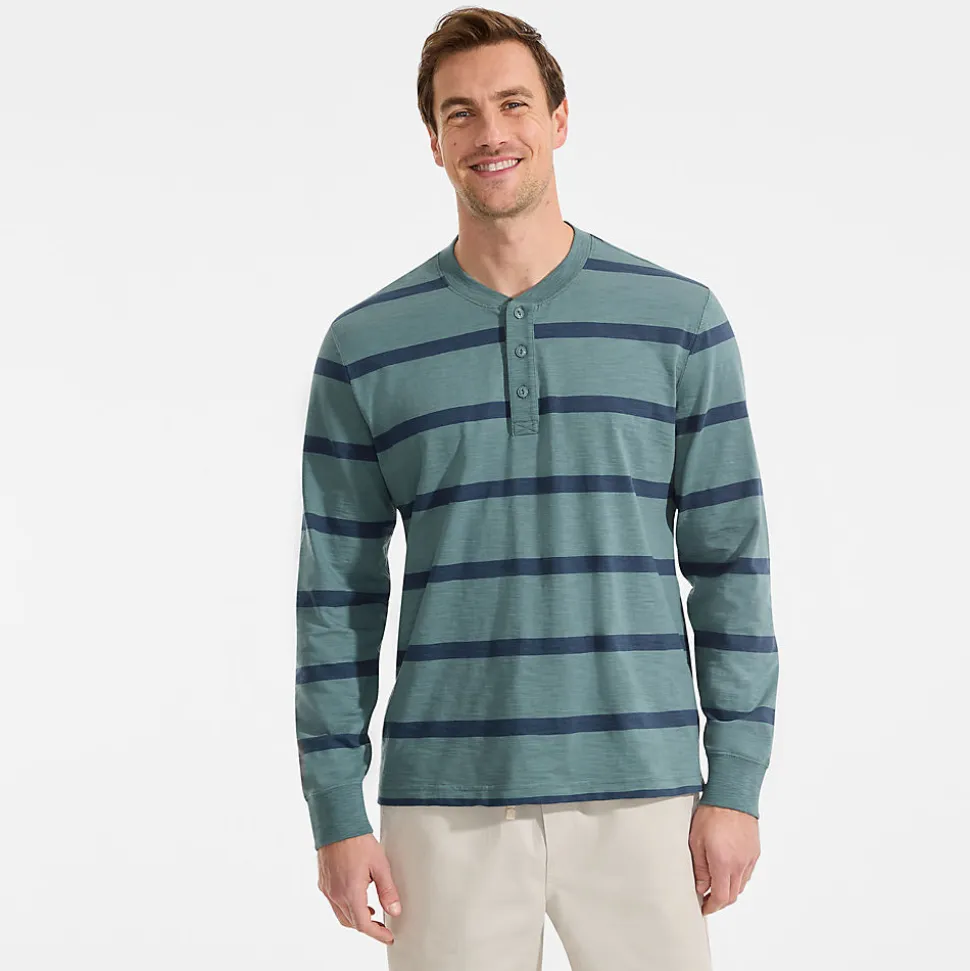 Flammgarn-Henleyshirt aus reiner Baumwolle für Herren