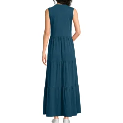 Flammgarn-Maxikleid aus reiner Baumwolle für Damen