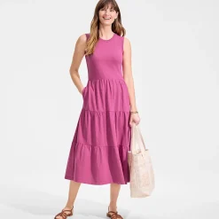 Flammgarn-Maxikleid aus reiner Baumwolle für Damen