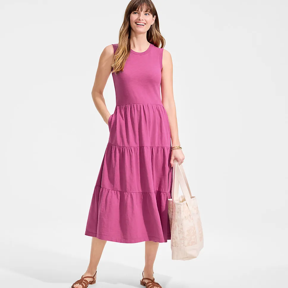 Flammgarn-Maxikleid aus reiner Baumwolle für Damen