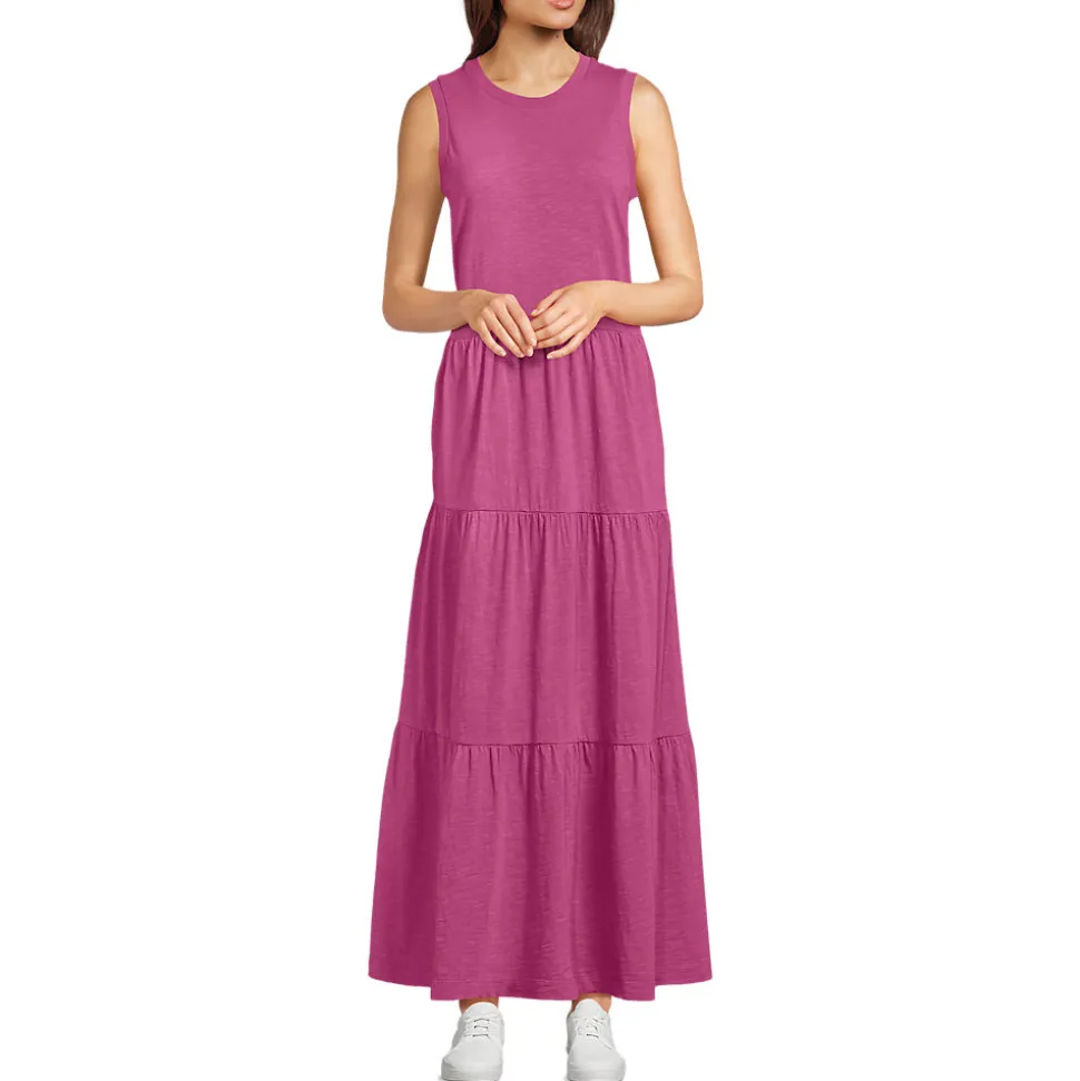 Flammgarn-Maxikleid aus reiner Baumwolle für Damen