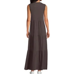 Flammgarn-Maxikleid aus reiner Baumwolle für Damen
