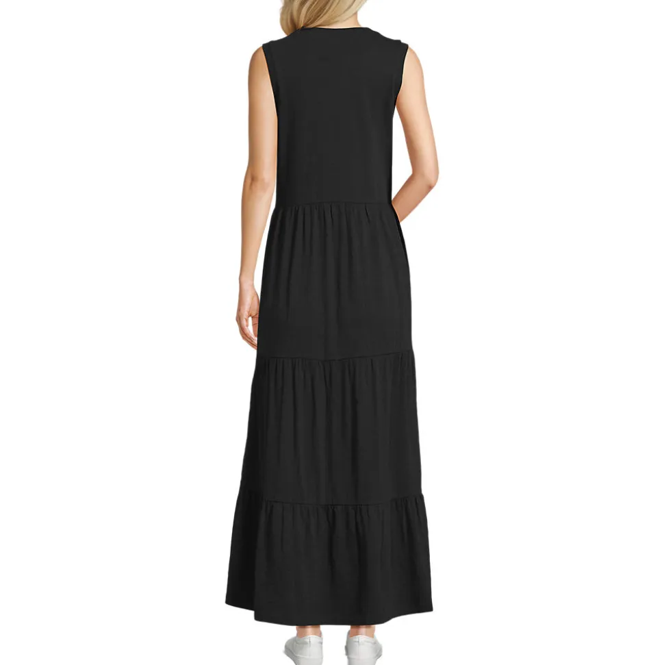 Flammgarn-Maxikleid aus reiner Baumwolle für Damen