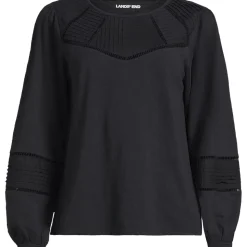 Flammgarn-Shirt mit Biesen-Verzierung für Damen