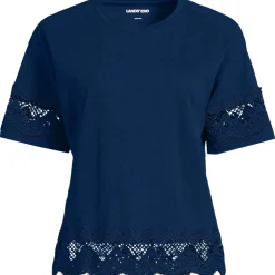 Flammgarn-Shirt mit Bordüren für Damen