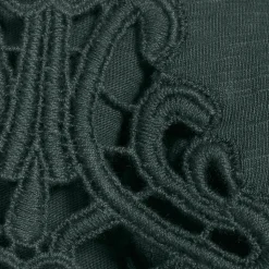 Flammgarn-Shirt mit Lochspitze für Damen