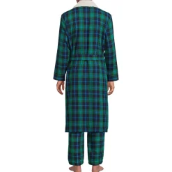 Flanell-Bademantel mit Teddyfutter für Herren