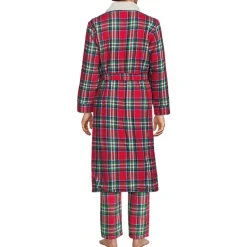 Flanell-Bademantel mit Teddyfutter für Herren