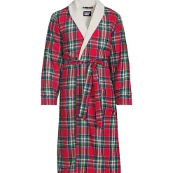 Flanell-Bademantel mit Teddyfutter für Herren