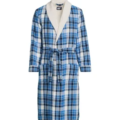 Flanell-Bademantel mit Teddyfutter für Herren