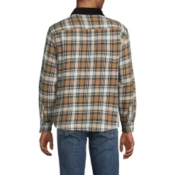 Flanellhemd mit Cordkragen für Herren