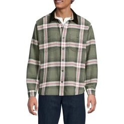 Flanellhemd mit Cordkragen für Herren
