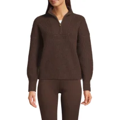 Flauschiger Troyer-Pullover für Damen