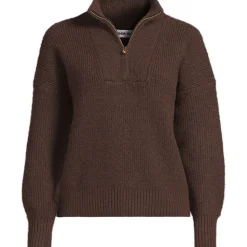 Flauschiger Troyer-Pullover für Damen