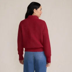 Flauschiger Troyer-Pullover für Damen