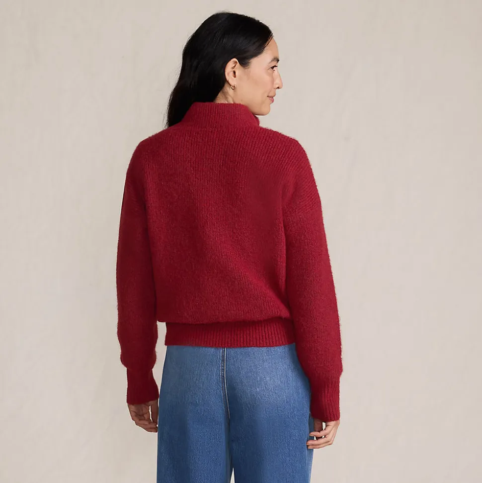 Flauschiger Troyer-Pullover für Damen