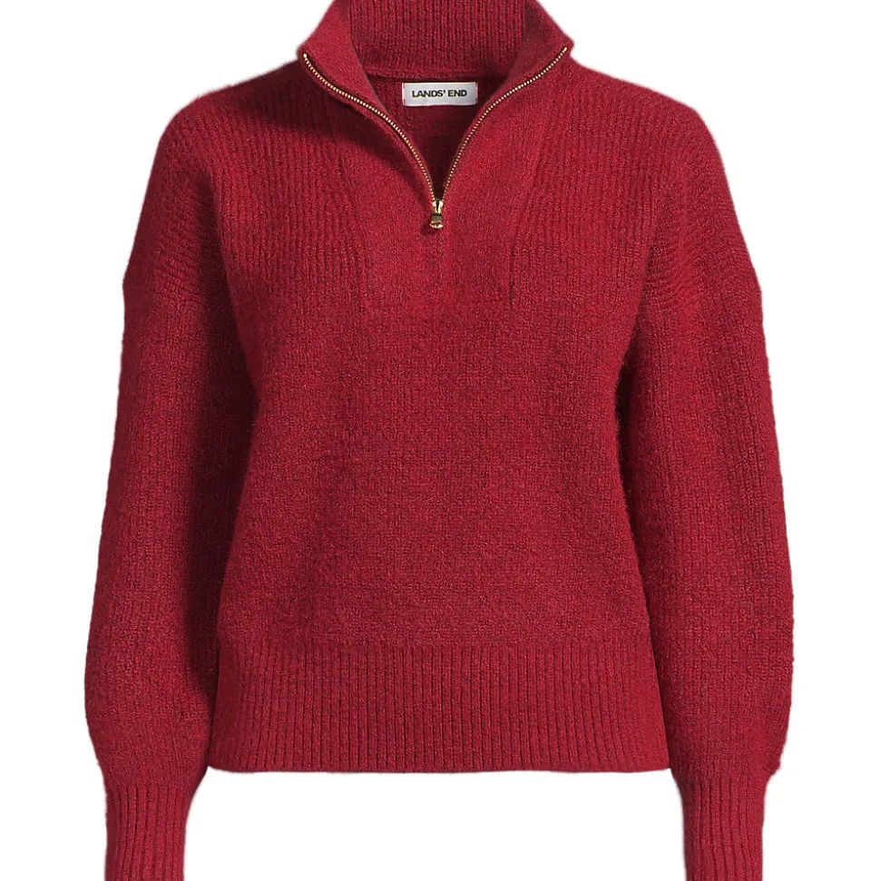 Flauschiger Troyer-Pullover für Damen