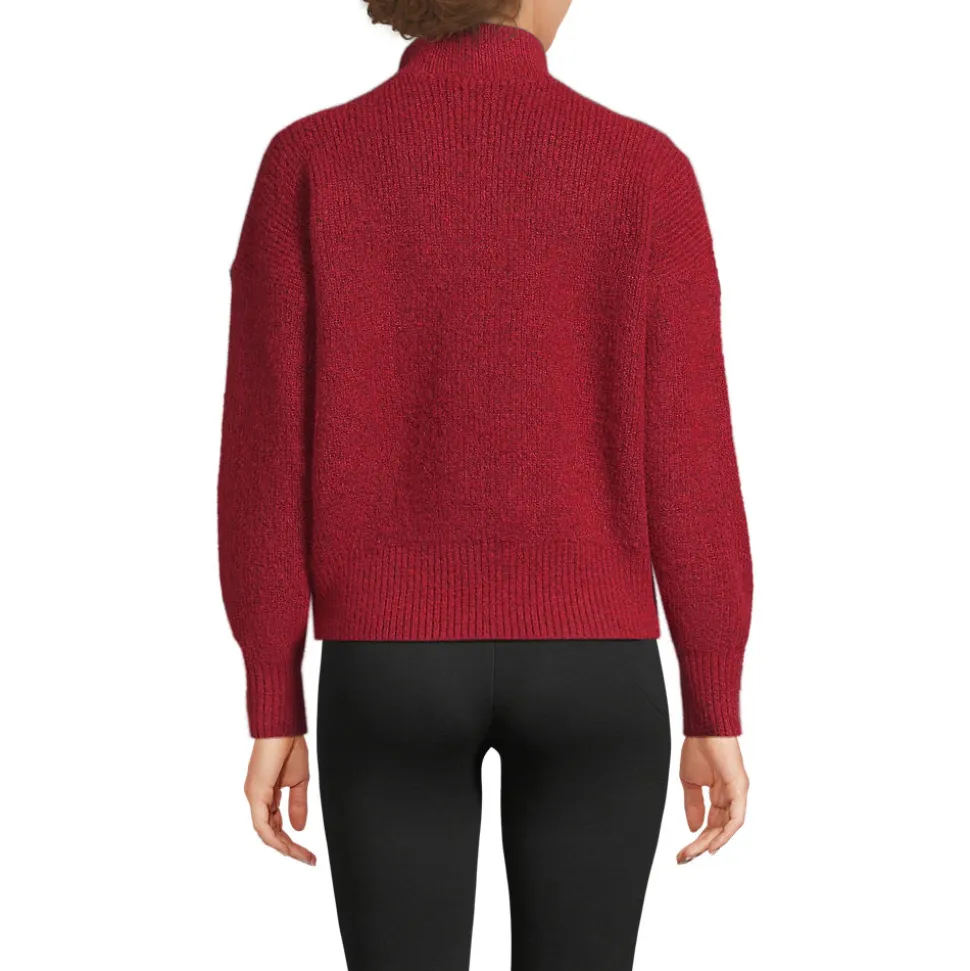 Flauschiger Troyer-Pullover für Damen