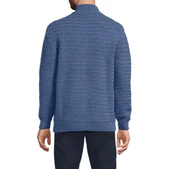 Flechtmuster-Pullover mit Reißverschluss für Herren