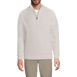 Flechtmuster-Pullover mit Reißverschluss für Herren