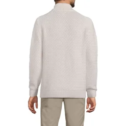 Flechtmuster-Pullover mit Reißverschluss für Herren