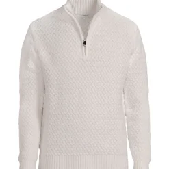 Flechtmuster-Pullover mit Reißverschluss für Herren