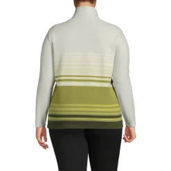 Fleecepullover mit Zipper für Damen in Plus-Größe
