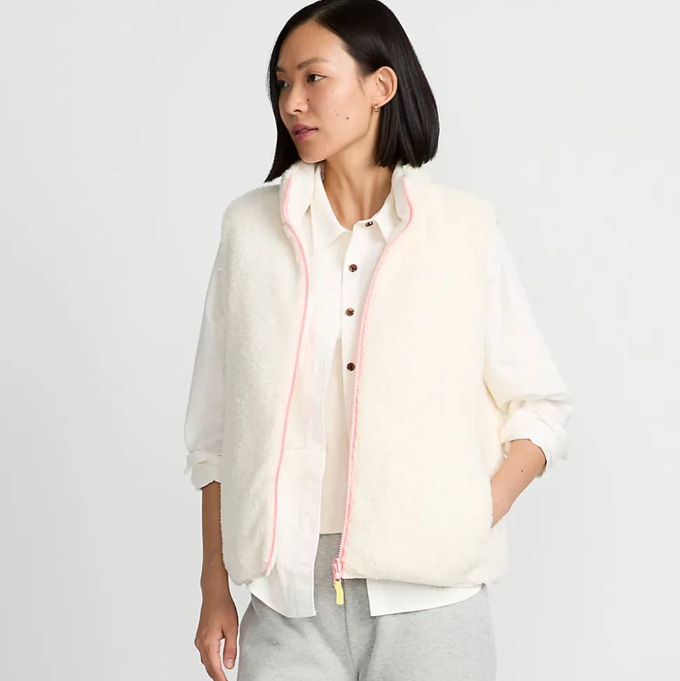 Fleece-Steppweste zum Wenden für Damen