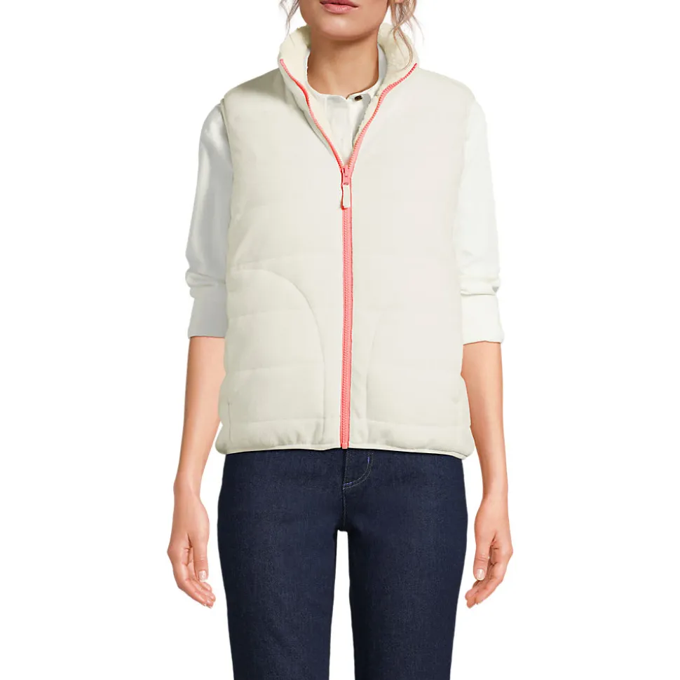 Fleece-Steppweste zum Wenden für Damen