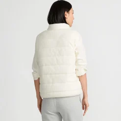 Fleece-Steppweste zum Wenden für Damen