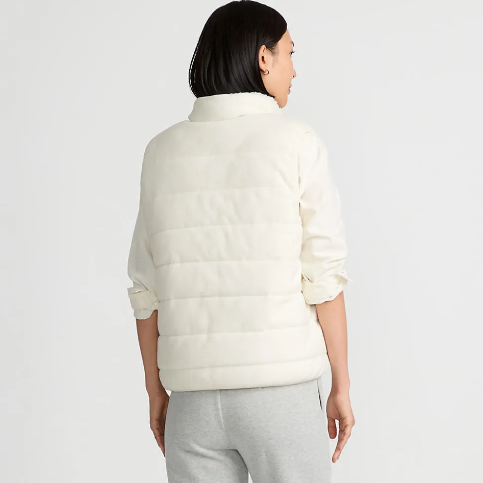 Fleece-Steppweste zum Wenden für Damen