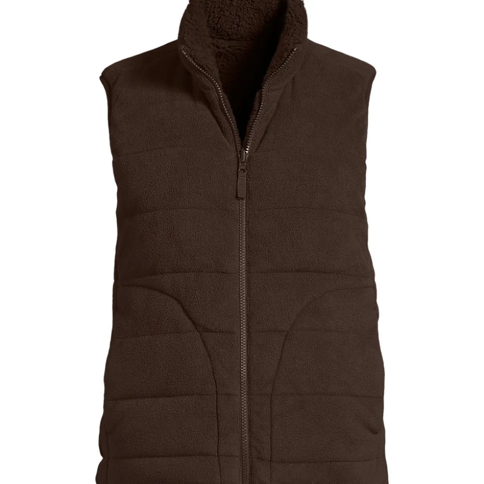 Fleece-Steppweste zum Wenden für Damen