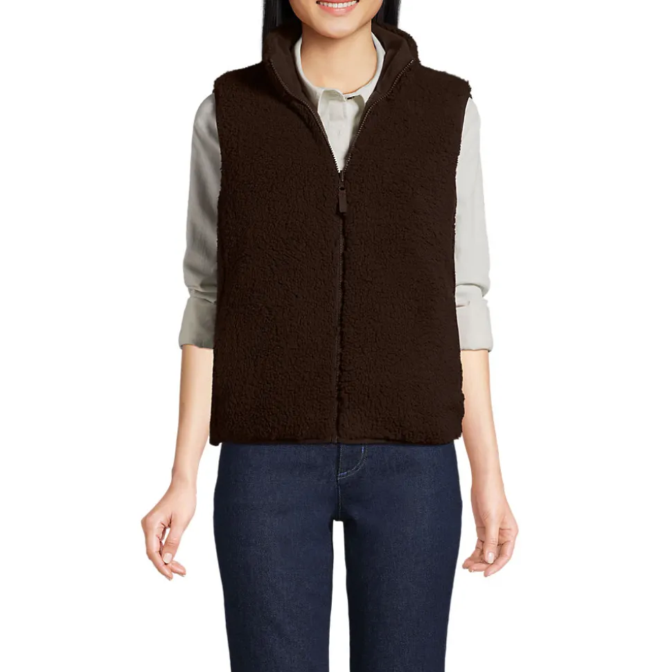 Fleece-Steppweste zum Wenden für Damen