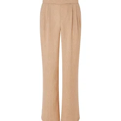 Fließende Satinhose mit weitem Bein für Damen