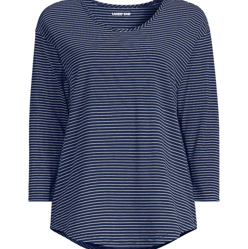 Fließendes Shirt mit Ballettausschnitt für Damen