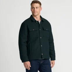 Gefütterte Hemdjacke aus Wollmix für Herren