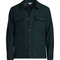 Gefütterte Hemdjacke aus Wollmix für Herren