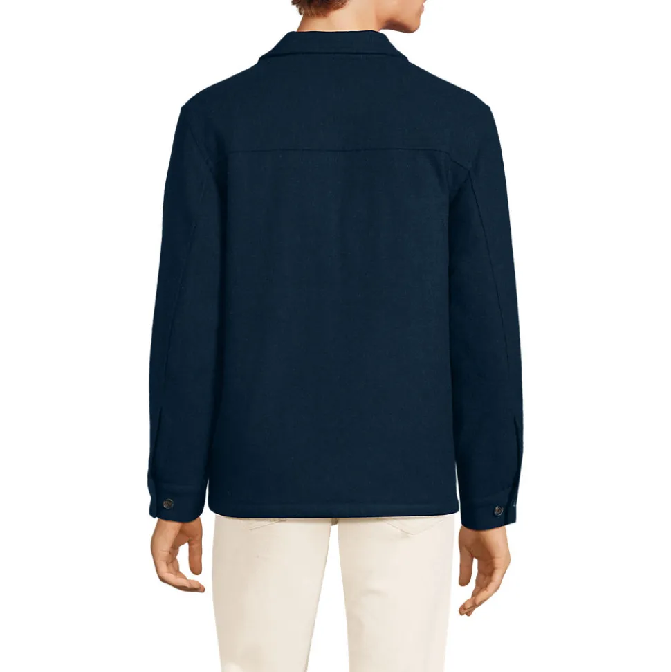 Gefütterte Hemdjacke aus Wollmix für Herren